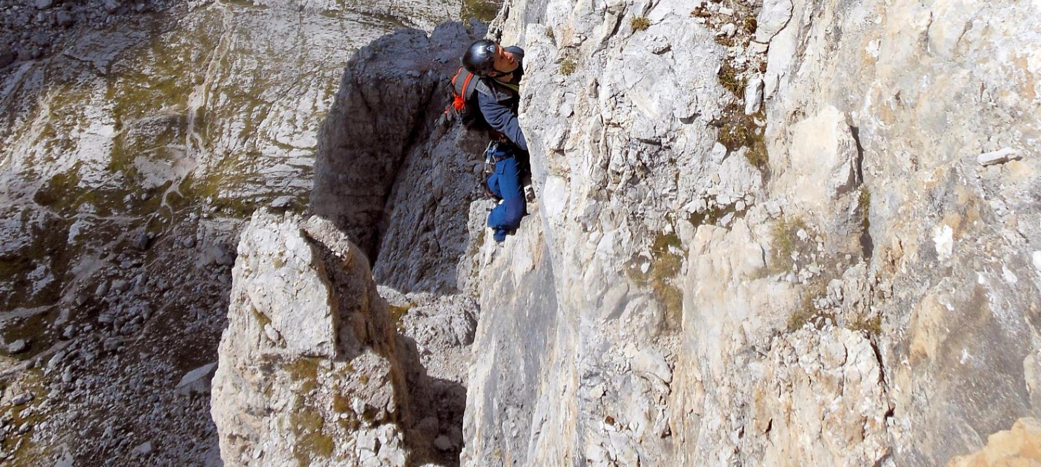 Arrampicata dolomiti di brenta, via Kiene